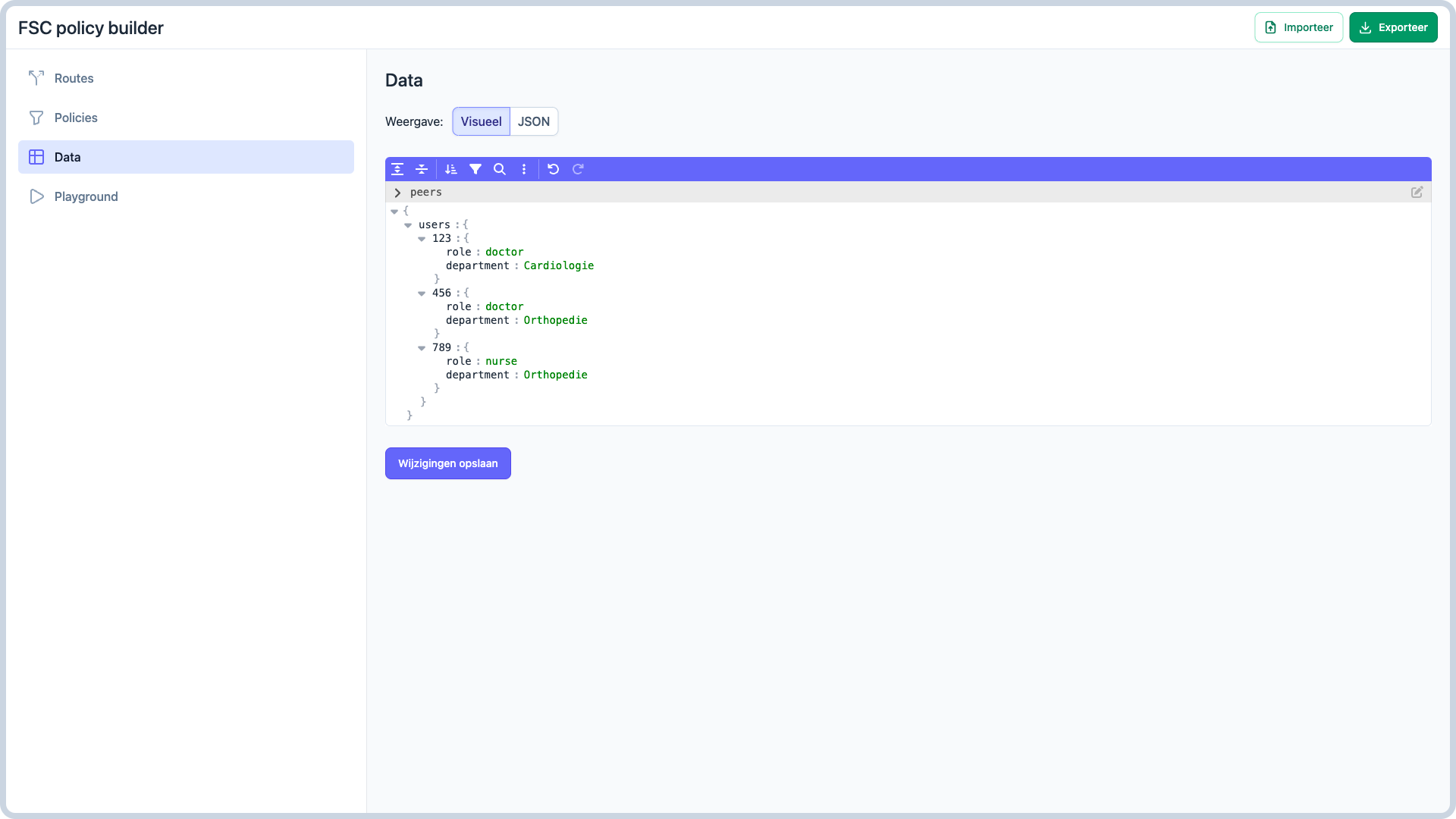 Sreenshot FSC Policy Builder